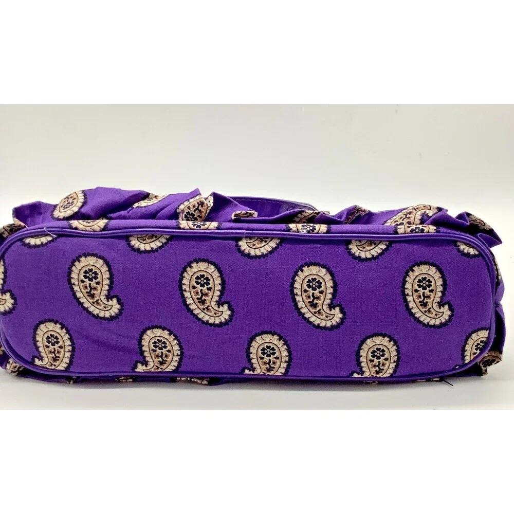 NWT Cha Cha Vera Bradley Purse Bag Simply Violet Ruffled Purple Paisley Retired